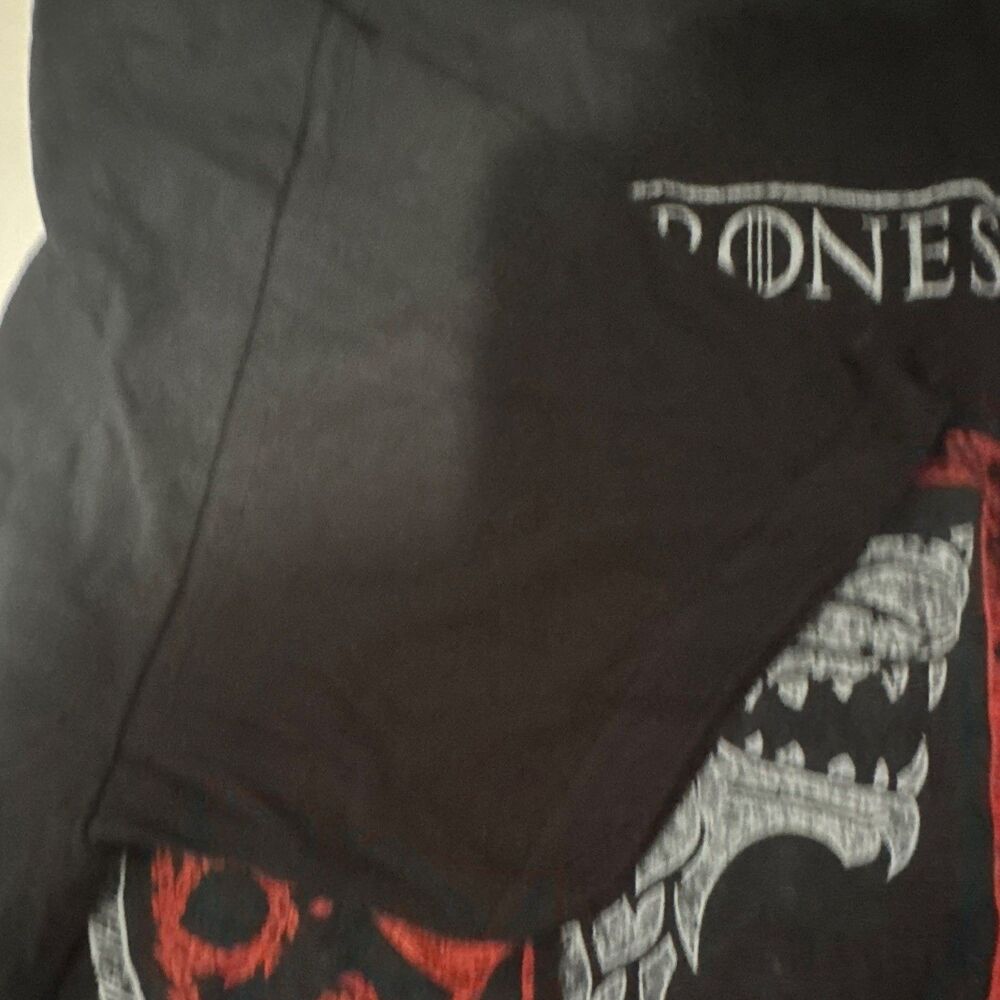 Game of Thrones Targaryen Stark Shield Black T-Shirt Size L Original - Picture 4 of 5